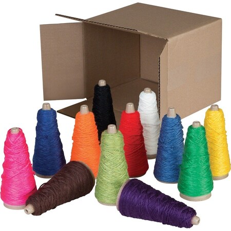Pacon Yarn Cones, Double Weight Cones, 12/BX, Assorted PAC00590